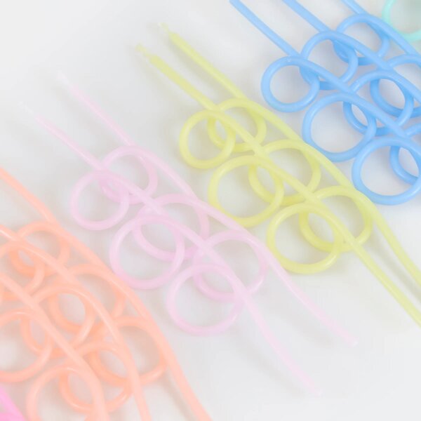 Tortové sviečky Pastel loopy – 16 ks