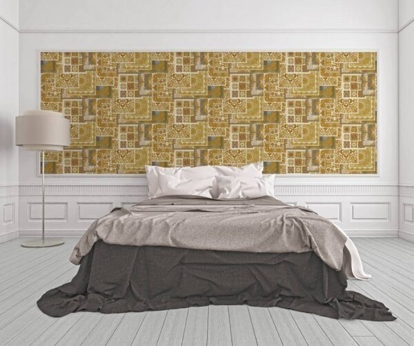 A.S. Création | Vliesová tapeta na stenu Versace 37048-4 | 0,70 x 10,05 m | biela, krémová, zlatá, šedá, čierna, hnedá