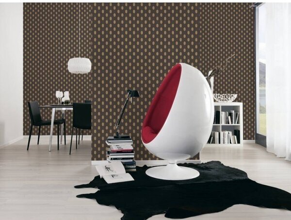 A.S. Création | Vliesová tapeta na stenu Absolutly Chic 36973-5 | 0,53 x 10,05 m | čierna, zlatá