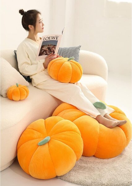 Dekoračný vankúš v tvare tekvice PUMPKIN 35 cm, ružový