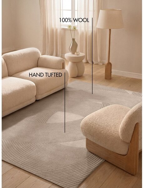Béžový vlnený koberec 120x170 cm Kensington Victoria – Ted Baker