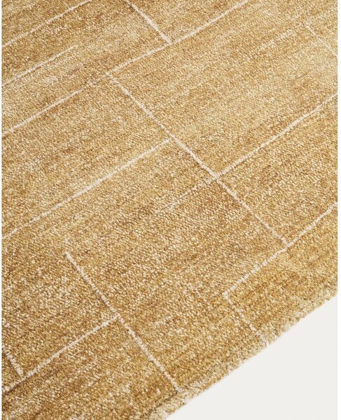 Ručne tkaný koberec v horčicovej farbe 160x230 cm Eloda – Kave Home