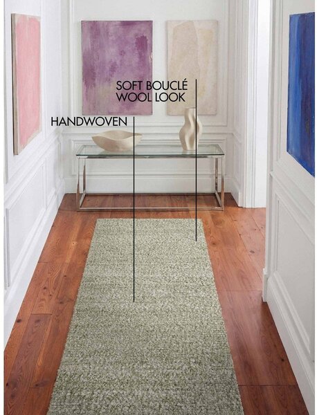 Svetlozelený ručne tkaný behúň 80x200 cm Notting Hill Portobello – Ted Baker