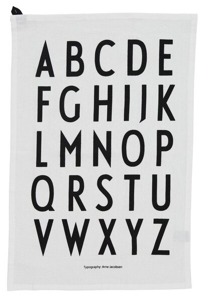 Bavlnená utierka Design Letters White - set 2 ks