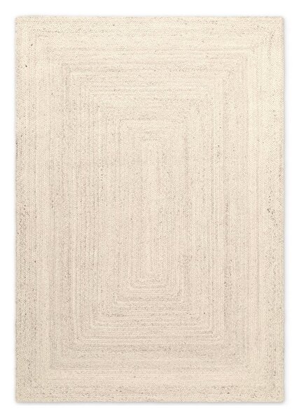 Krémovobiely obojstranný/ručne tkaný jutový koberec 80x150 cm Juno – Hanse Home