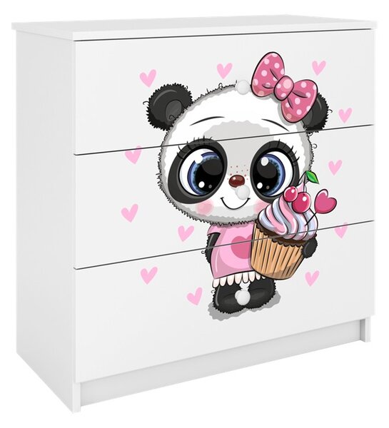 Kocot kids Detská komoda BABYDREAMS Panda biela