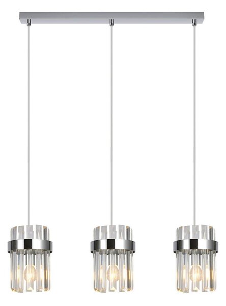 Luster na lanku VETRO 3xE14/10W/230V lesklý chróm