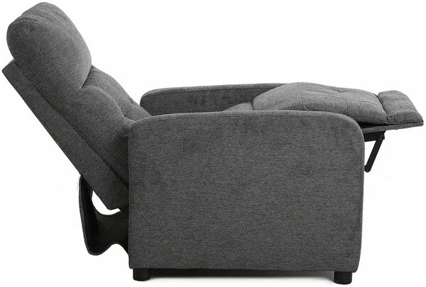 OTUS BREGO tmavosivé relaxačné polohovacie kreslo