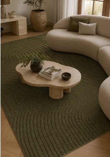 Tmavozelený koberec 120x170 cm Whirl – ESTE