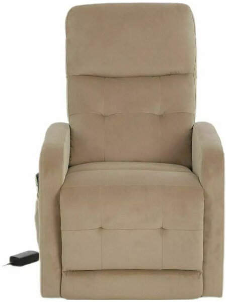 OTUS VELVET II béžové relaxačné polohovacie kreslo