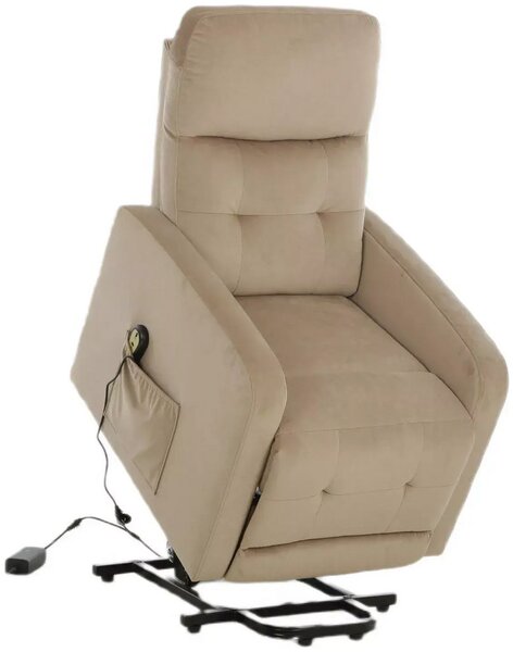 OTUS VELVET II béžové relaxačné polohovacie kreslo