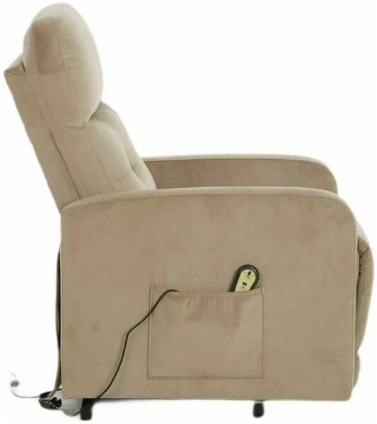 OTUS VELVET II béžové relaxačné polohovacie kreslo