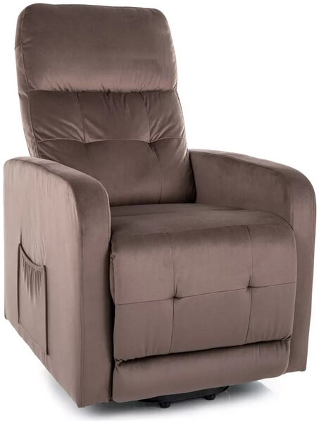 OTUS VELVET II cappuccino relaxačné polohovacie kreslo