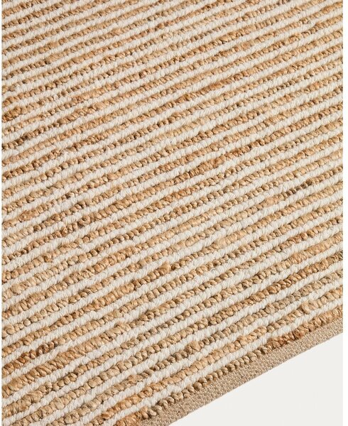 Ručne tkaný jutový koberec v prírodnej farbe 160x230 cm Derule – Kave Home