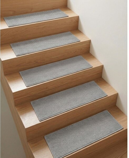 Sivé nášľapy na schody v súprave 16 ks 25x65 cm Silio – Vitaus