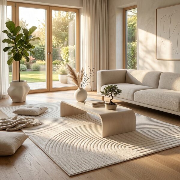 Krémovobiely koberec 120x170 cm Whirl – ESTE