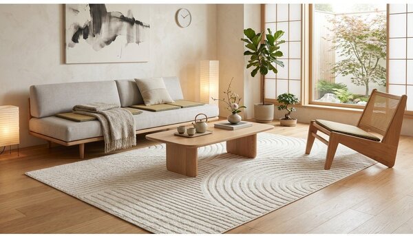 Krémovobiely koberec 120x170 cm Whirl – ESTE