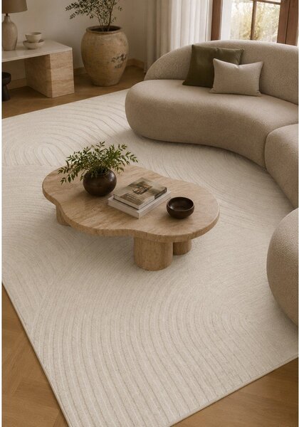 Krémovobiely koberec 120x170 cm Whirl – ESTE