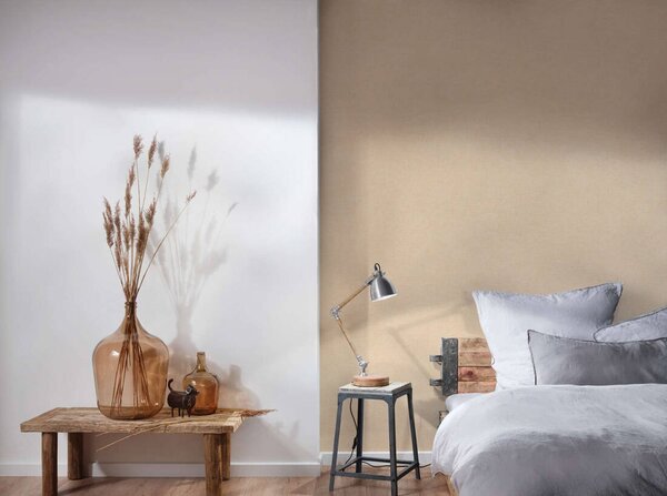 A.S. Création | Vliesová tapeta na stenu Smart Surfaces 39565-6 | 0,53 x 10,05 m | béžová, marhuľová