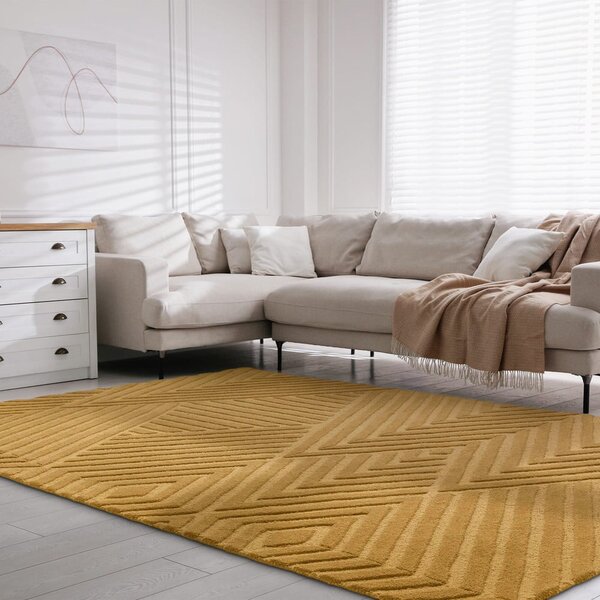 Okrovožltý vlnený koberec 160x230 cm Hague – Asiatic Carpets