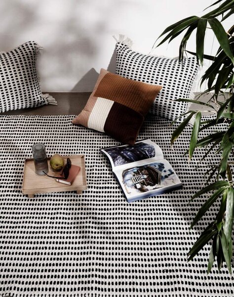 Ferm Living Karafa s pohárom Ripple Small, smoked grey