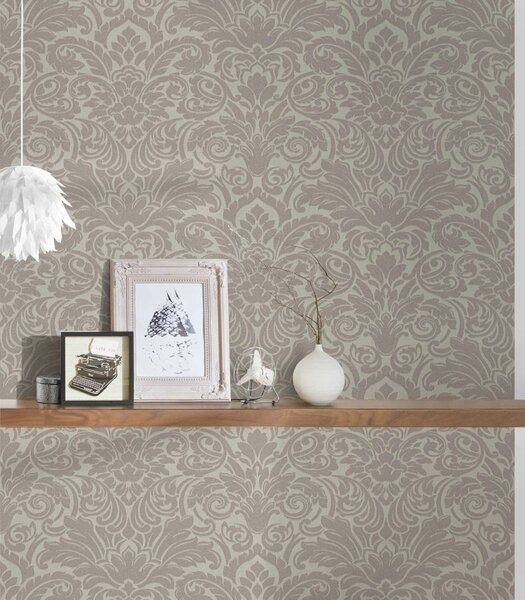 A.S. Création | Vliesová tapeta na stenu Luxury Wallpaper 30545-2 | 0,52 x 10 05 m | hnedá, metalická