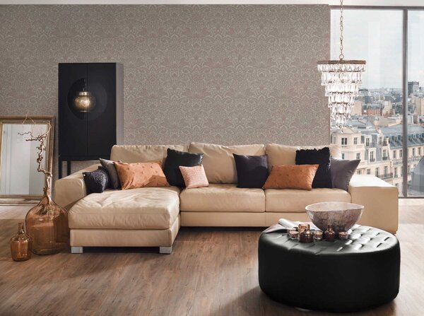 A.S. Création | Vliesová tapeta na stenu Luxury Wallpaper 30545-2 | 0,52 x 10 05 m | hnedá, metalická
