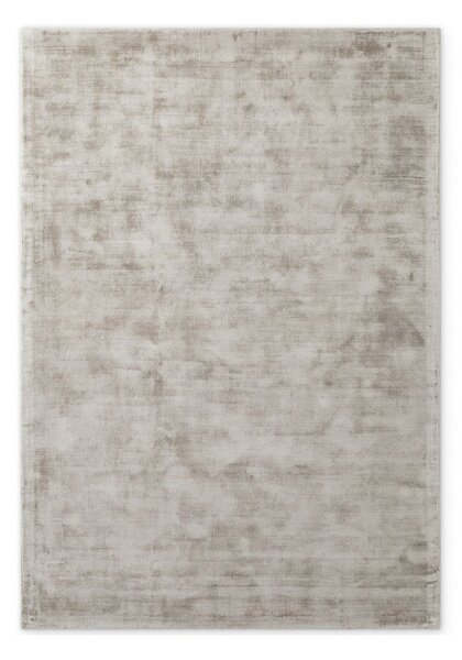Sivý ručne tkaný koberec z viskózy 80x150 cm Noemi – Vikosa