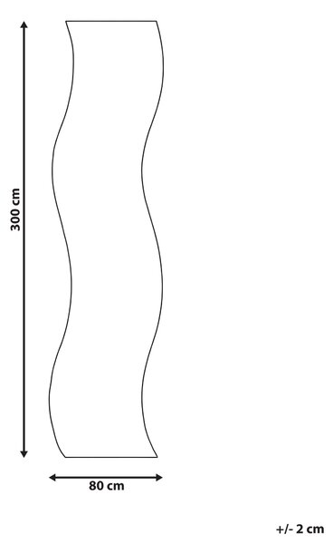 Koberec svetlobéžový umelá kožušina 80 x 300 cm vysoký vlas polyesterová podložka moderný štýl behúň predsieň chodba