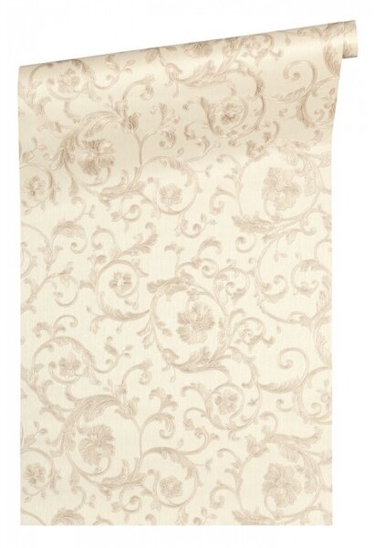 A.S. Création | Vliesová tapeta na stenu Versace 34326-3 | 0,70 x 10,05 m | metalická, krémová, béžová