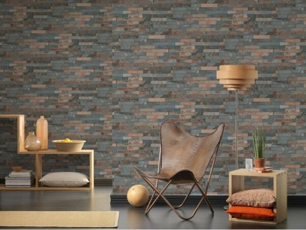 A.S. Création | Vliesová tapeta na stenu Best of Wood & Stone 35582-3 | 0,53 x 10,05 m | čierna, hnedá, šedá