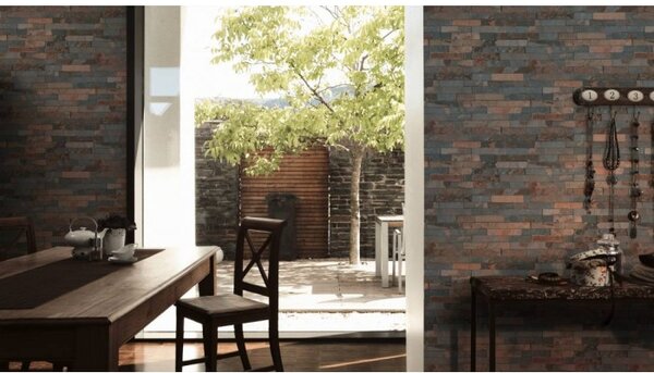 A.S. Création | Vliesová tapeta na stenu Best of Wood & Stone 35582-3 | 0,53 x 10,05 m | čierna, hnedá, šedá