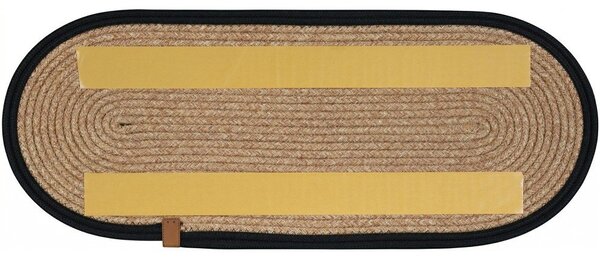 Čierne/v prírodnej farbe nášľapy na schody v súprave 16 ks 25x65 cm Milo Frame – Vitaus