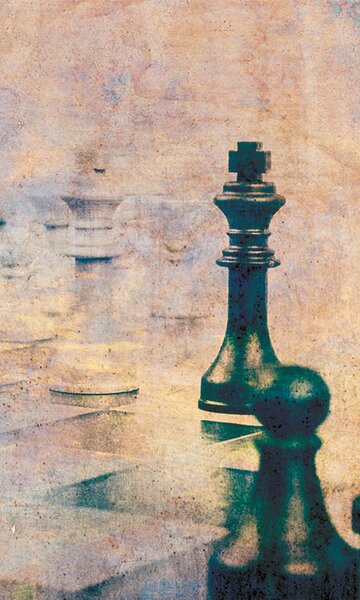 DIMEX | Vliesové fototapety na stenu Abstrakt šach MS-2-0380 | 150 x 250 cm | čierna, béžová, viacfarebná