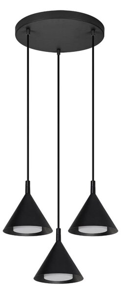 BRILAGI - Závesný luster na lanku CONE TRIPLE ROUND 3xGX53/15W/230V čierna