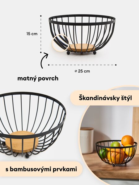 Sinsay - Miska na ovocie a zeleninu - čierna