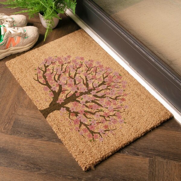 Rohožka z kokosového vlákna 60x90 cm Blossom Tree of Life – Artsy Doormats