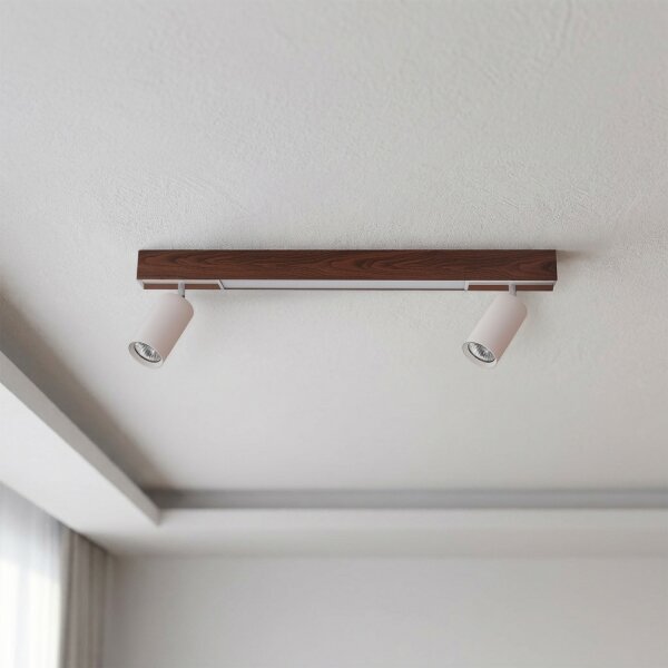 BRILAGI - LED bodové svietidlo SELE 2xGU10/30W/230V + LED/15W biela/dubový dekor