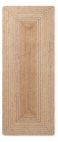 Obojstranný/ručne tkaný jutový behúň v prírodnej farbe/v svetlo prírodnej farbe 80x200 cm Juno – Hanse Home