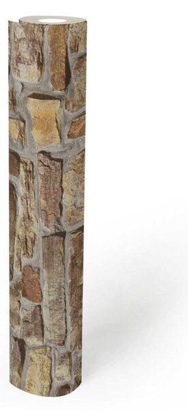 A.S. Création | Vliesová tapeta na stenu Elements 38815-1 | 0,53 x 10,05 m | šedá, béžová, žltá