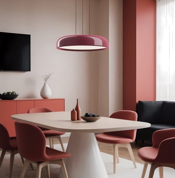 LED luster na lanku ALENSA LED/60W/230V CRI 94 červený