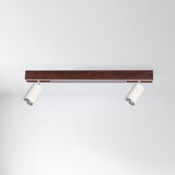 BRILAGI - LED bodové svietidlo SELE 2xGU10/30W/230V + LED/15W biela/dubový dekor