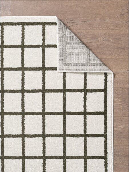 Tmavozelený/krémovobiely koberec 120x170 cm Picnic – ESTE