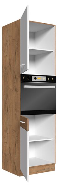 Mirjan24 Vysoká kuchynská skrinka pod rúru Woodline 60 DP-210 2F, Farby: dub lancelot / matera 5902928843002