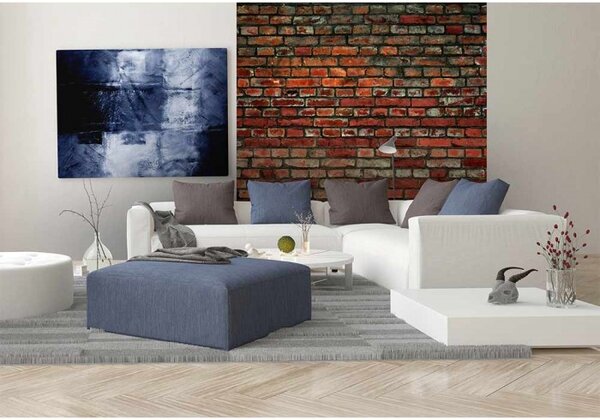 DIMEX | Vliesová fototapeta na stenu Tehlový múr | 225 x 250 cm | červená