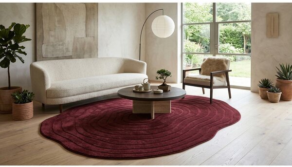 Vínovočervený koberec 160x230 cm Pebble – ESTE