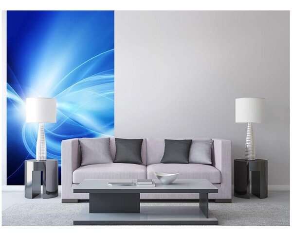 DIMEX | Vliesové fototapety na stenu Modrý abstrakt MS-2-0288 | 150 x 250 cm | modrá, biela