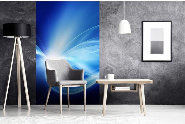DIMEX | Vliesové fototapety na stenu Modrý abstrakt MS-2-0288 | 150 x 250 cm | modrá, biela