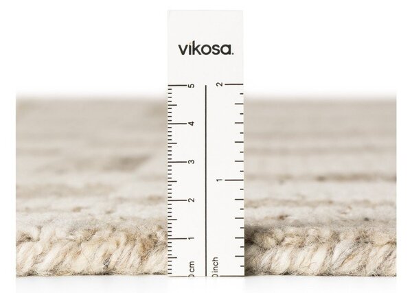 Krémovobiely ručne tkaný vlnený koberec 120x180 cm Boho 1.0 Linara – Vikosa