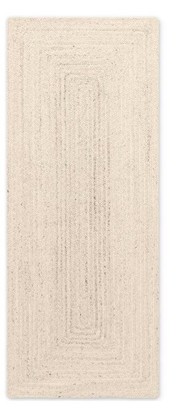 Krémovobiely obojstranný/ručne tkaný jutový behúň 80x200 cm Juno – Hanse Home